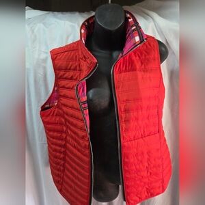 Reversible Red Quilted Vest